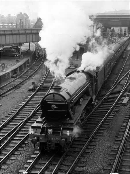 The Flying Scotsman steam train 1960s vintage stills archive picture library stock