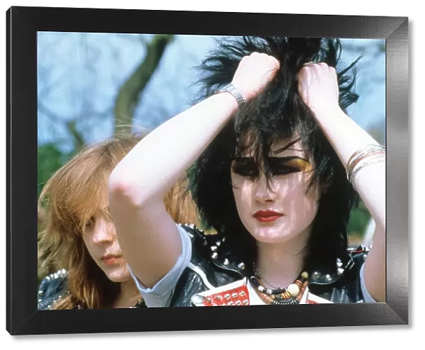 punk era April 1983 - fashion, portrait, young woman, make up, punks