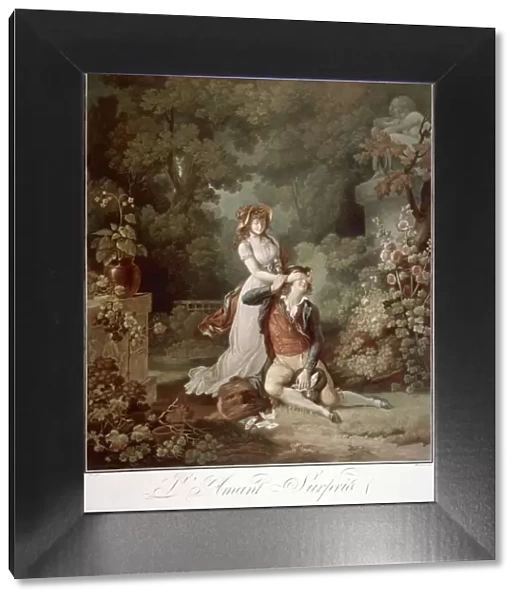 L Amant Surpris - The Surprised Lover The Lover Surprised, engraved by Charles Melchior