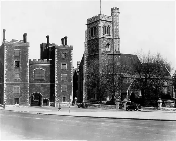 Lambeth Parish Church and entrance to Lambeth Palace