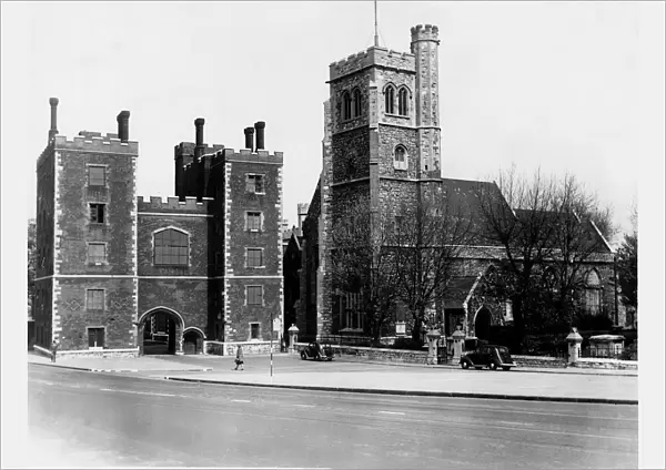 Lambeth Parish Church and entrance to Lambeth Palace
