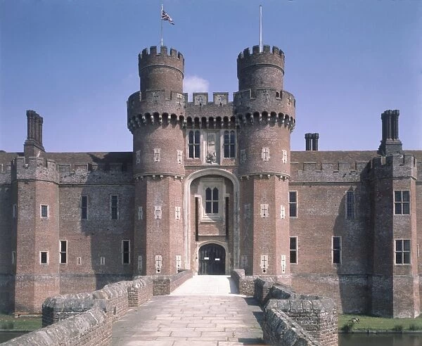 6032. tif Herstmonceux Castle entrance - East Sussex - view of the exterior - one