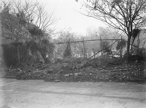 9 November 1940 Bomb damage after a Nazi bombing raid. Sidcup, Kent, England