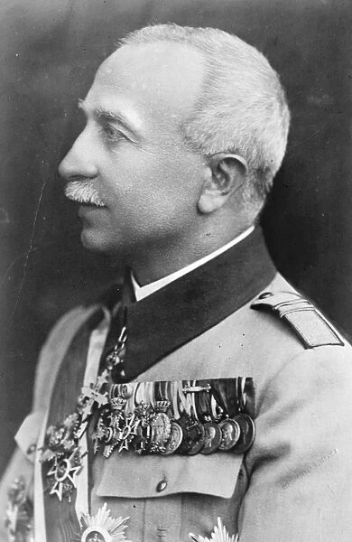 To accompany the King and Queen of Rumania to England. Gen Mardarescu, Minister of War