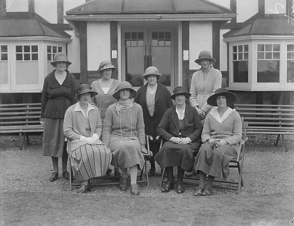 Actresses Lose at Golf The stage ladies Golfing society played an eight team match