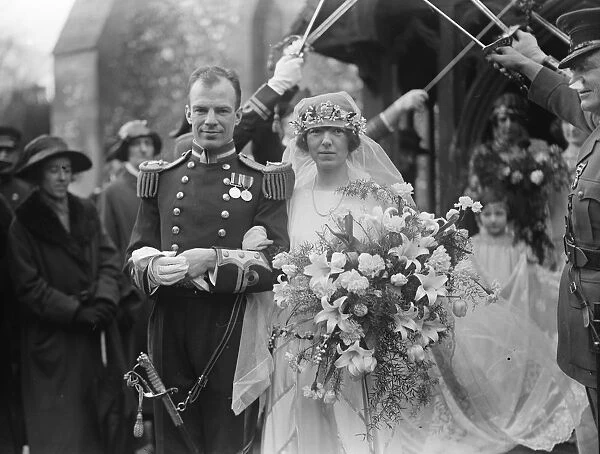 Admiral Sir Arthur Levesons niece weds Naval Lieutenant. Admiral Sir A Leveson