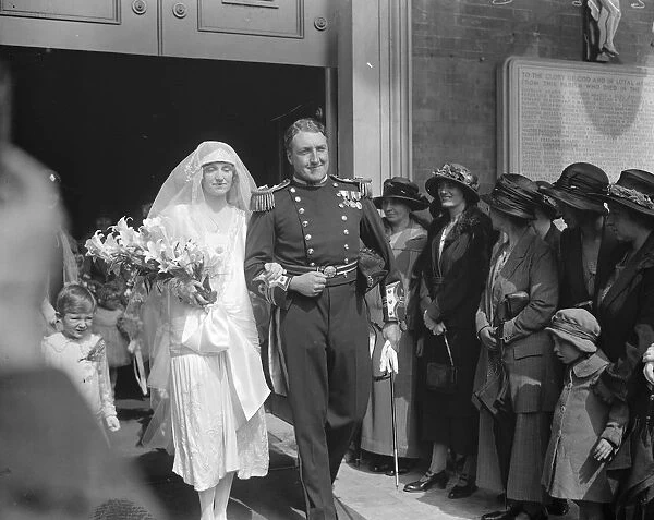 Admirals sailor son weds At St Peters church Eaton Square, the marriage took