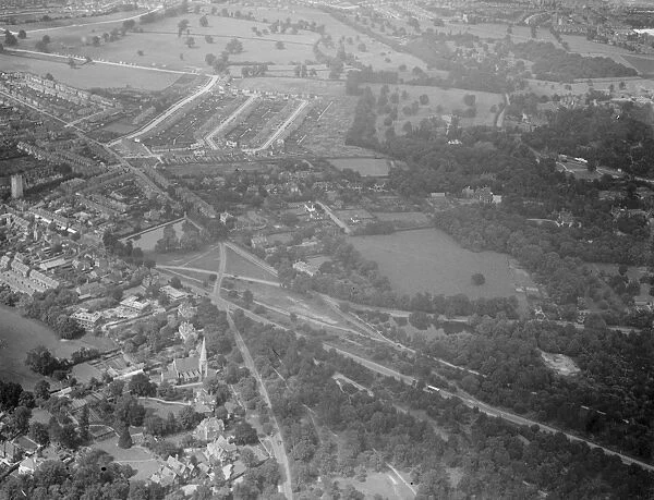 An aerial view of Chislehurst Common in Kent. 1939