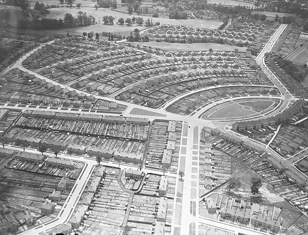 An aerial view of Marlborough Park in Sidcup, Kent. 1939