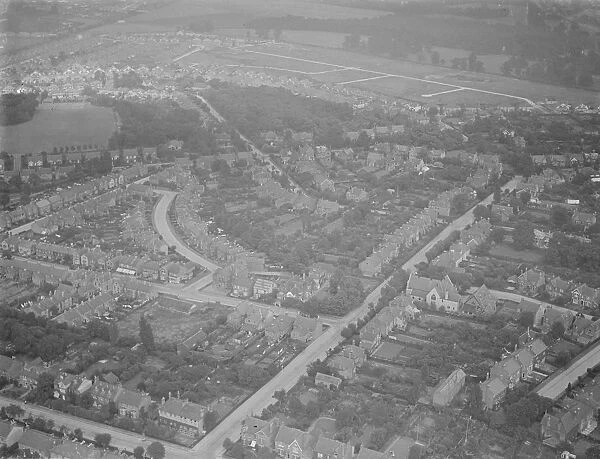 An aerial view of Sidcup, Kent. 1939