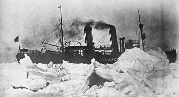 Aeroplanes drop provisions for Icebound steamers. For the first time in the history