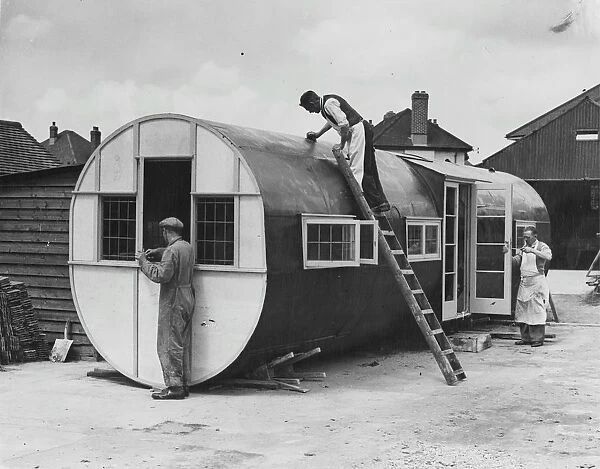Airborne Attack On Housing Problem - Horsa Glider Becomes A Home. The fuselage