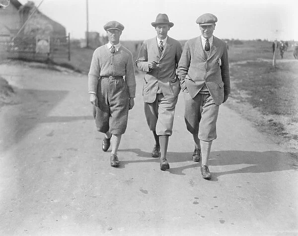 Amateur Golf Championship at Deal, Kent. Left to right; Torrance, Holderness and Layton