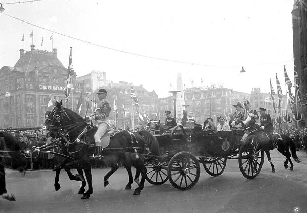 Amsterdam The Netherlands Three day state visit Queen and Prince Philip. Queen Elizabeth