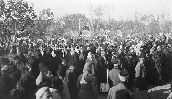 The Arab Independence Movement Demonstartions in front of the National Gardens at