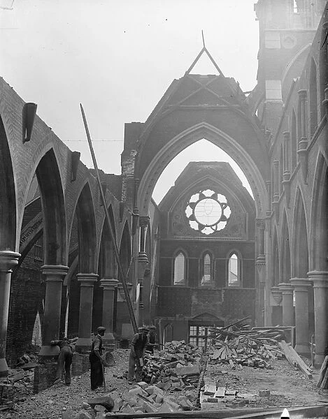 Arches with Nothing to Support Photo shows : Roofless St. Judes Church, Grays Inn Road