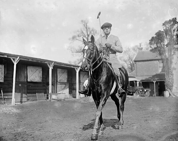 Argentine Polo Practice at Neasden M A M Pena 15 April 1922
