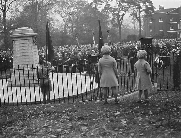 Armistice memorial service in Sidcup, Kent. 6 November 1938