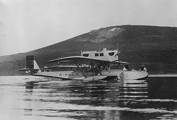 Attempt to fly from Spain to America. The Dornier aeroplane, in which Commandante Franco