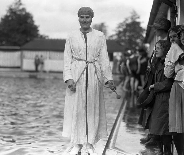 To attempt to swim the English channel - Mrs Hilda Willing. 15 June 1920