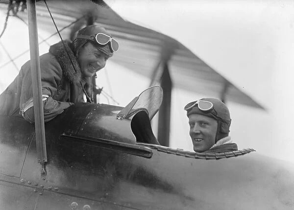 Aviators J G Weir on left Master of Semphill on right