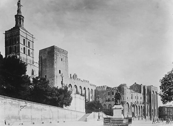 Avignon. The palace of the Pope and the Cathedral. 1 May 1929