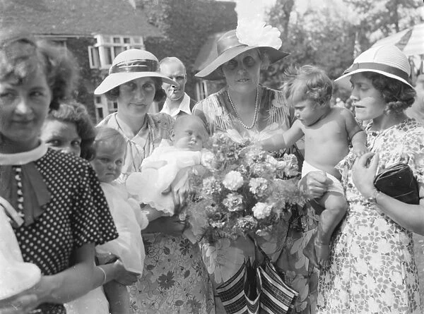 Baby show at the Sidcup fete, Kent. 1939