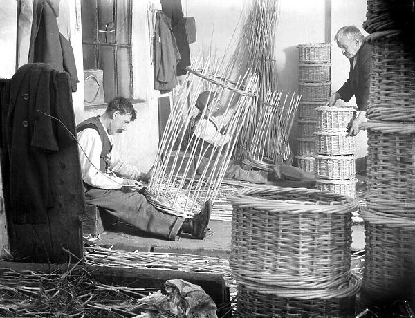 Basket makers at Swanley, Kent. 1936