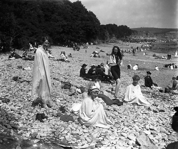 Bathers at Lavernock Bay, the Ostend of Wales