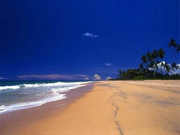 Beach north of Galle, and south of Welligama, on the island of Sri Lanka