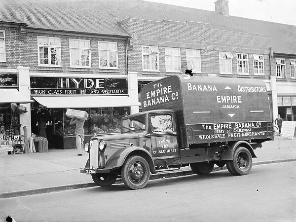 A Bedford truck belonging to The Empire Banana Company, the wholesale fruit merchant