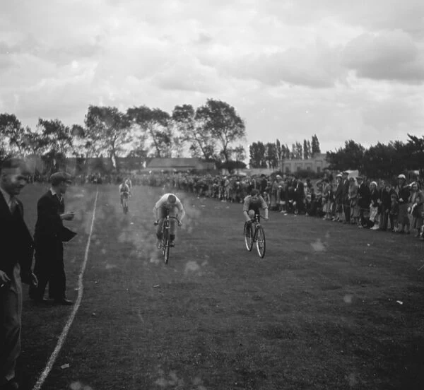 Bicycle race in Swanley, Kent. 1936
