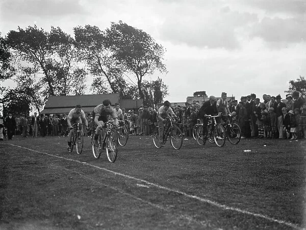 Bike racing at Swanley fete. 1936