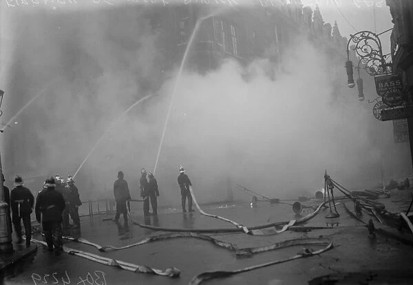 The Bloomsbury gas explosion. Firemen at work. 20 December 1928