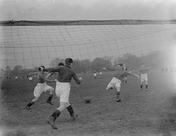 Boys football match in Dartford, Kent. North Kent and District versus Northfleet