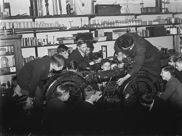 Boys during mechanical class at Central School in Bexleyheath, Kent