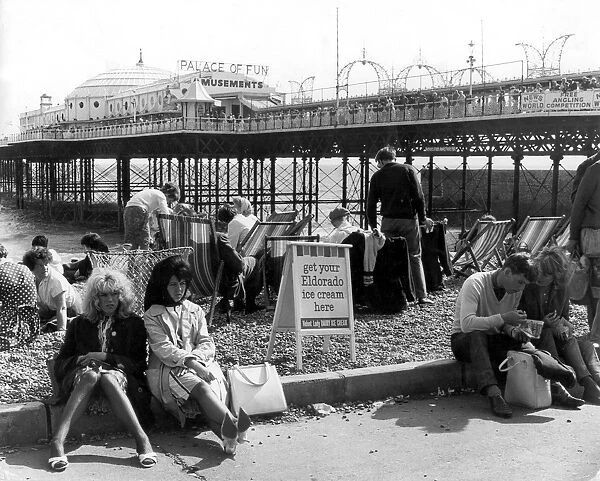 Brighton Sussex The Beach and Palace Pier
