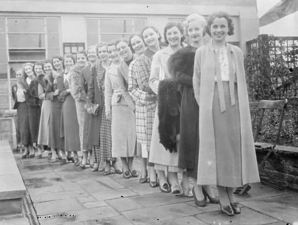 Britains most beautiful girls on parade in London. 20 June 1935