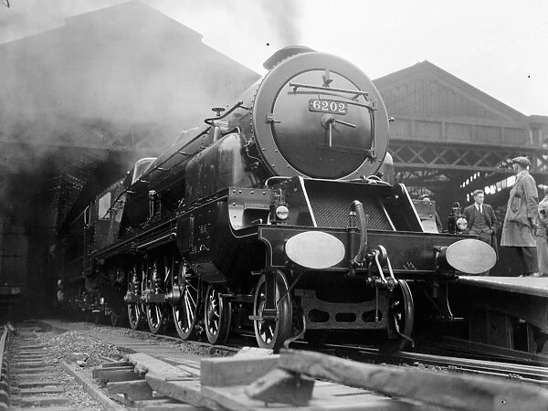 Britains first turbine driven locomotive on view at Euston. The Turbomotive at Euston