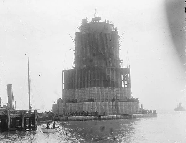 British Navys Mysterious tower ship launched at Shoreham on Sunday 16 September 1920