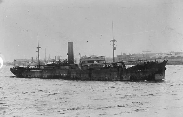 British ship sinking with 24 of crew on board The British merchantman Laristan