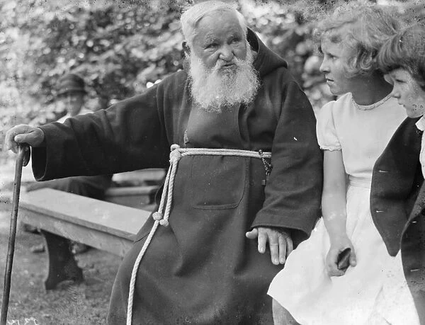Brother Benedict and children, Erith. 1935