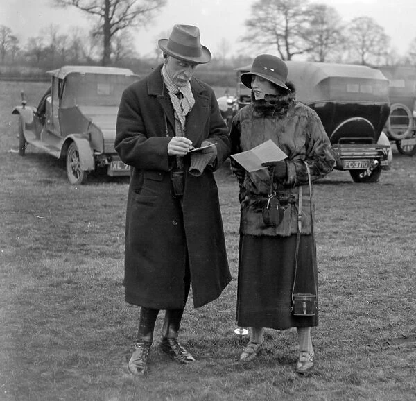 Bullingdon Club Point To Point at Launton. Mr Gerald Guinness and Miss Neumann