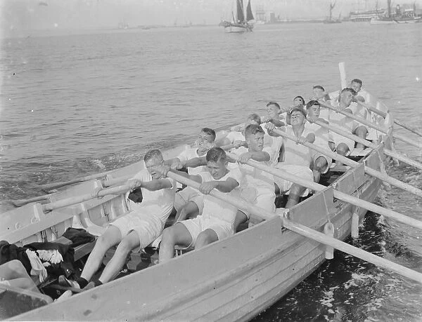 Cadets from the training ship HMS Worcester, which is part of the Thames Nautical