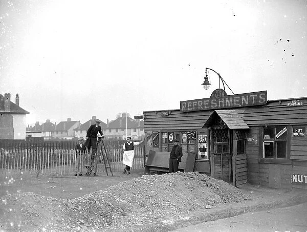 Cafe Fenced in Eltham, Kent. 30 October 1934