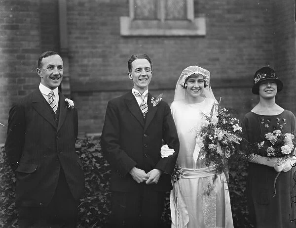 Cambridge Athletes wedding Mr E D Mountain and Miss M Pickford were married