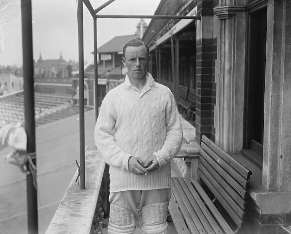 Cambridge University cricketer. J T Morgan, the Cambs wicket keeper. 1928