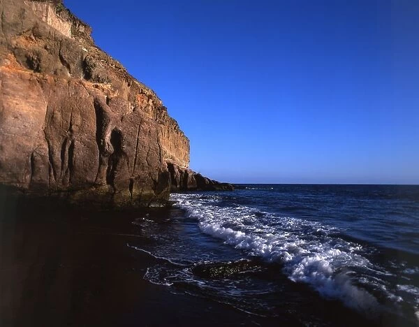 Canary Islands Gran Canaria Typical rocky coastline