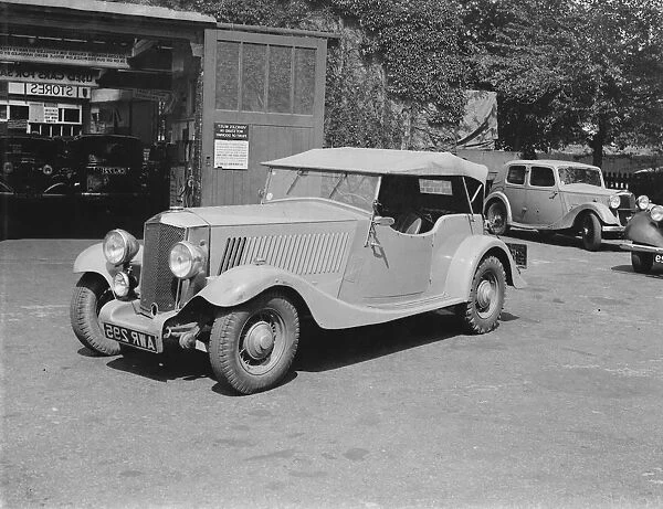 Cars outside the Western Motor Works garage in Chislehurst, Kent. 1939