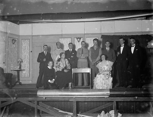 The cast of the Bromley scouts performance of the play, The Bat